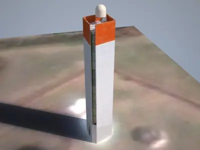 The New Burnett Heads Lighthouse Low poly 3D model