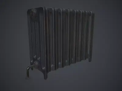 Old Radiator Low-poly 3D model