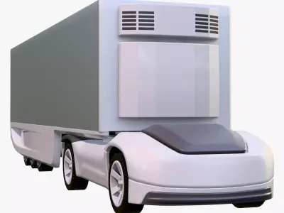 Autonomous Futuristic Cargo Truck M1 3D model