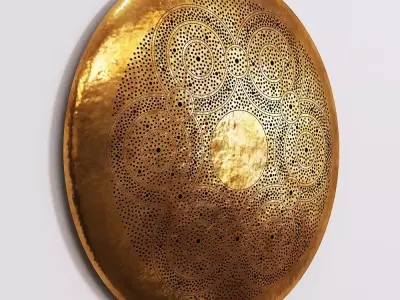 Brass Sconce Low-poly 3D model