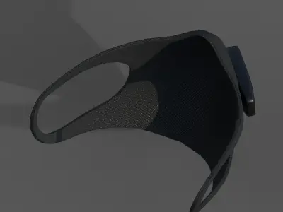 Gas mask protection futuristic technology fantasy  Low-poly 3D model