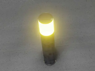 Galvanized Light-Column -18- Street-Light 9 Low-poly 3D model