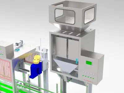 3d design model of sorting and quantitative packaging machine 04 3D model