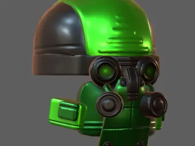 Gas mask helmet 3d model scifi Low-poly  3D model order