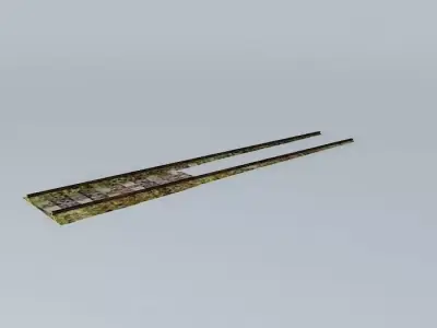 Eco Rail Grass Track Straight Old Steam Days Free 3D model