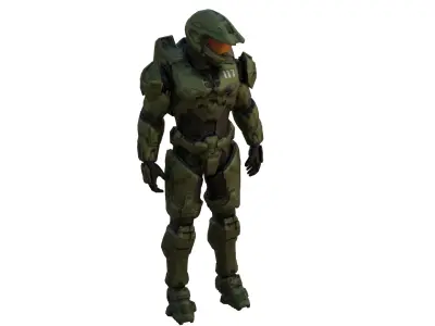Highly Detailed Master Chief 3D Model Realistic Spartan Armor Low-poly 3D model