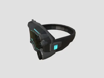 SciFi Glasses Low Poly A03 - Character Design Low-poly 3D model