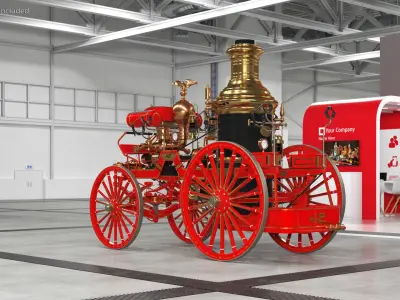  Steam Fire Engine Horse Drawn 1894 