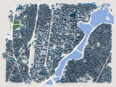 Dhaka City Bangladesh 3D model