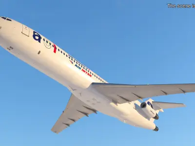  Air France Boeing 727 Airliner Rigged for Maya 