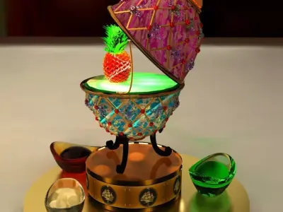 Chinese gold ingot 3D model