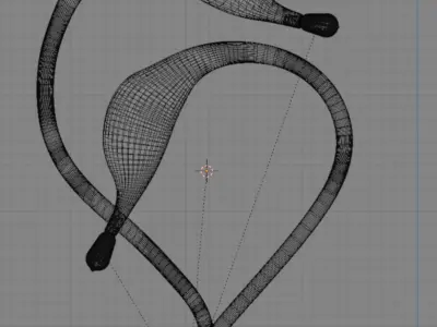 Swan Table Lamp 3D model