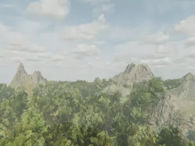 Realistic GAME-READY huge Forest pack Low-poly 3D model