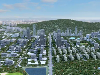 3D model Urban Architecture Block Landscape Animation 3D model 3D model