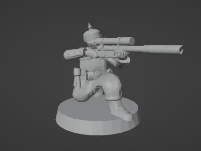 Prussian Space Grenadier Infantry Squad 3D print model