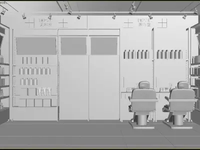  Makeup store 3D model 3D model