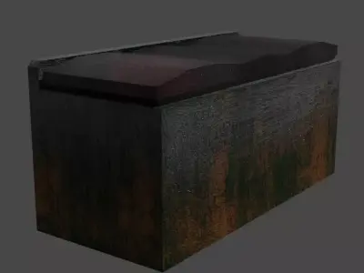 Decayed Container Dumpster Box Low-poly 3D model