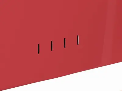 Apple iMac 2023 Red 3D model