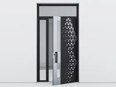 Aluminium door 190 3D model