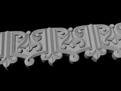 carved baguette 3D model purchase