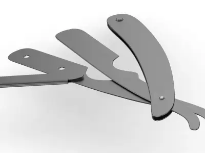 Barber Straight Edge Razor 3D model