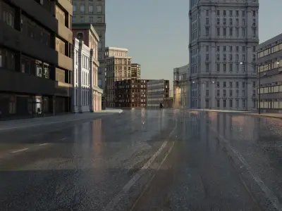 City street 3D model order