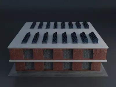 URBAN CITY BUILDING 3 Low-poly 3D model purchase