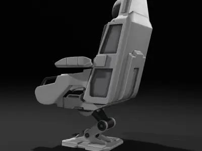 Sci-Fi Chair White 3D model