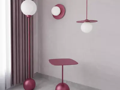 Modern set accessories lamp table  3D model