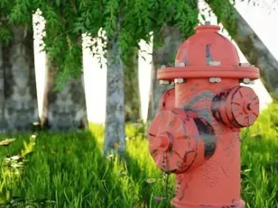 Fire Hydrant Free low-poly 3D model