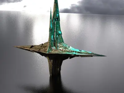 Sunlight Crystal Shard 1 Sci fi 3D model