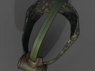 Gas mask respirator scifi military  Low-poly 3D model