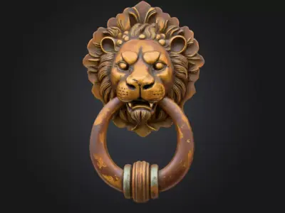 Guardian Lion Door knob  3D print model