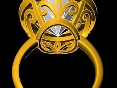 women ring 82 3D print model