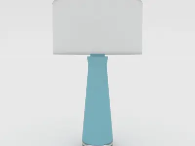 CERAMIC COLUMN TABLE LAMP 3D model
