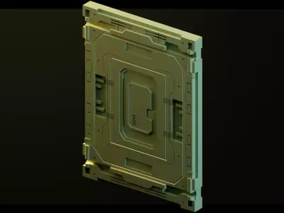 Sci-Fi Wall Panels- Printable Miniature Set 3D print model  3D print model