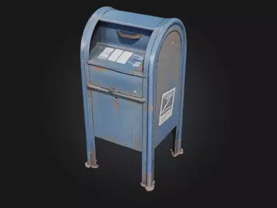 Mail Time Capsule  Nostalgic Postal Chest for Storytelling 3D model