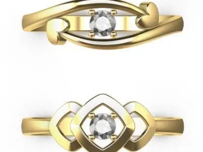 Women Rings 3D print model