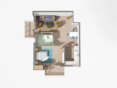 3D Floor Plan model 03 3D model