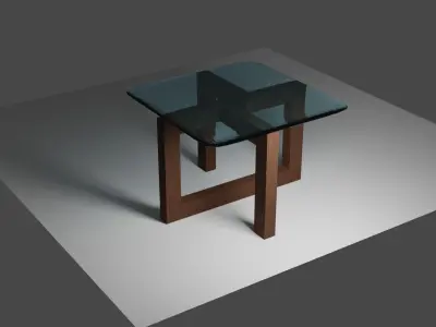 Low Table Low-poly 3D model