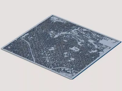 Santa Barbara City California 3D print model