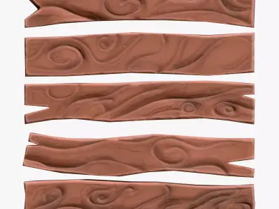 Stylized Wood Planks 3D model