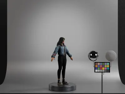 America Chavez Low-poly 3D model