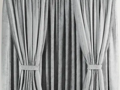 Curtain A2 Low-poly 3D model