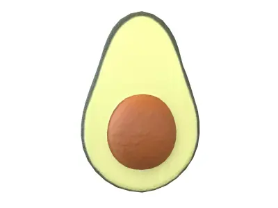 Avocado v1 001 Low-poly 3D model