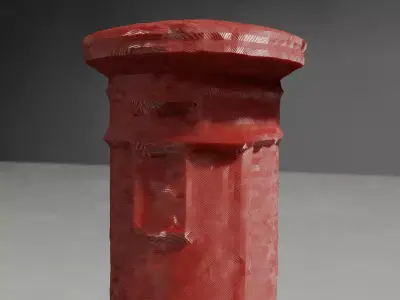 Photoscanned London Mail Post Service Box Free 3D print model