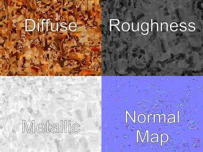 Baroque Ornate Mirror Frame model pack Low-poly 3D model