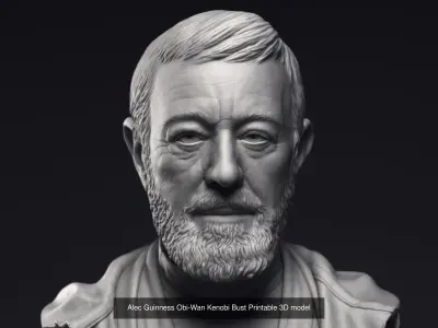 Leia Obi-Wan Han Solo and Luke 3d printable bust collection  3D Model Pack