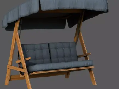 Hollywood Swing Low-poly 3D model