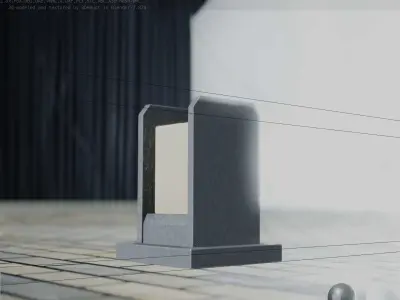 Street Light 8 Bollard 200mm Basic Version 1 Low-poly 3D model